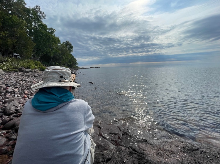 Contemplating the Big Lake.