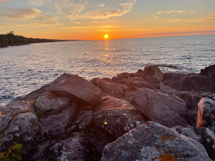 Sunrise over Lake Superior.