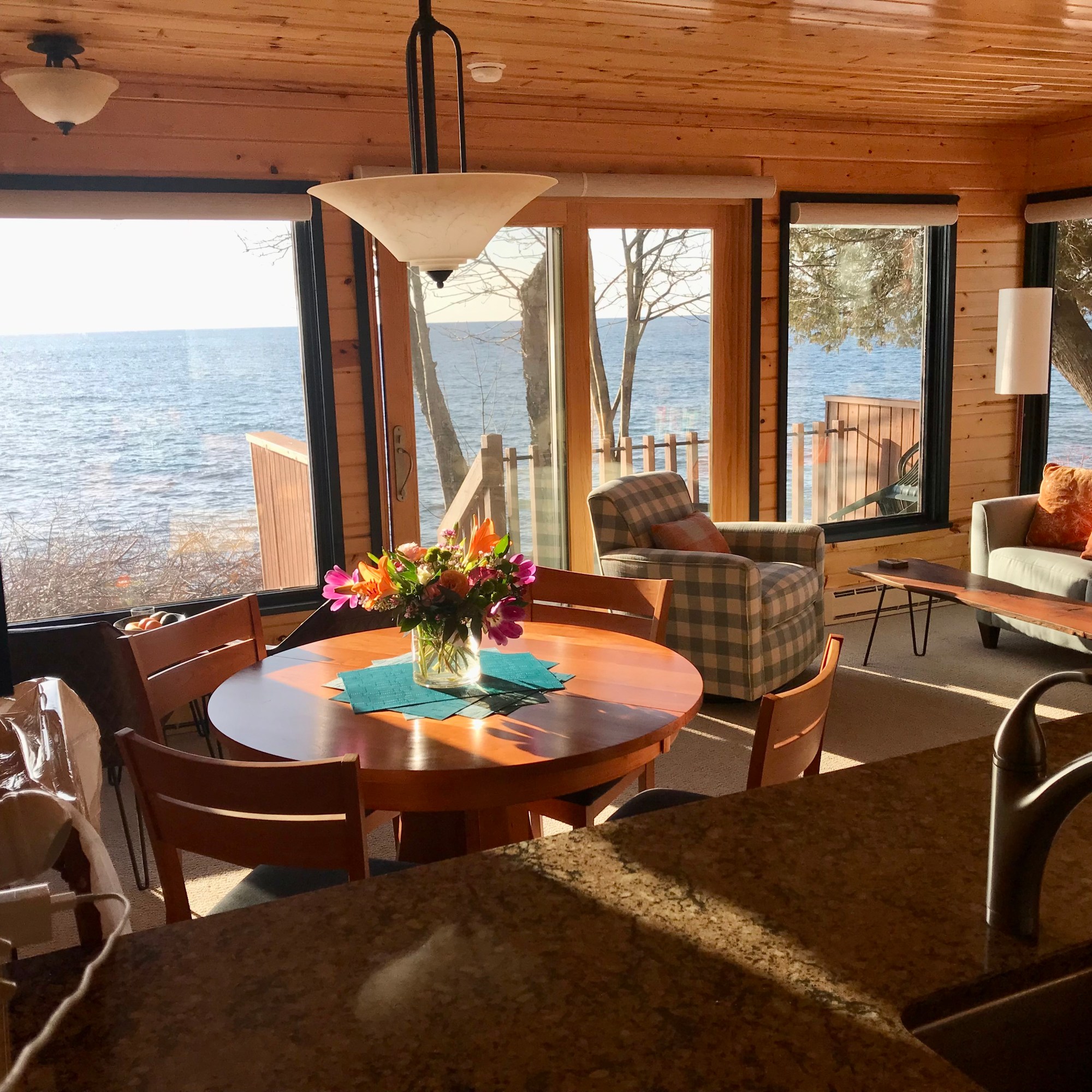 View of Lake Superior from Kitchen and Living Room. Sea Villa E3.