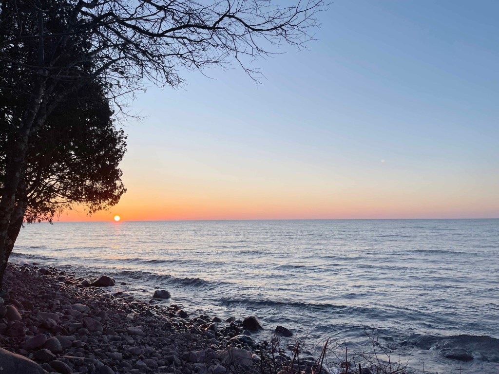 Sunrise over Lake Superior at the Lutsen Sea Villas.