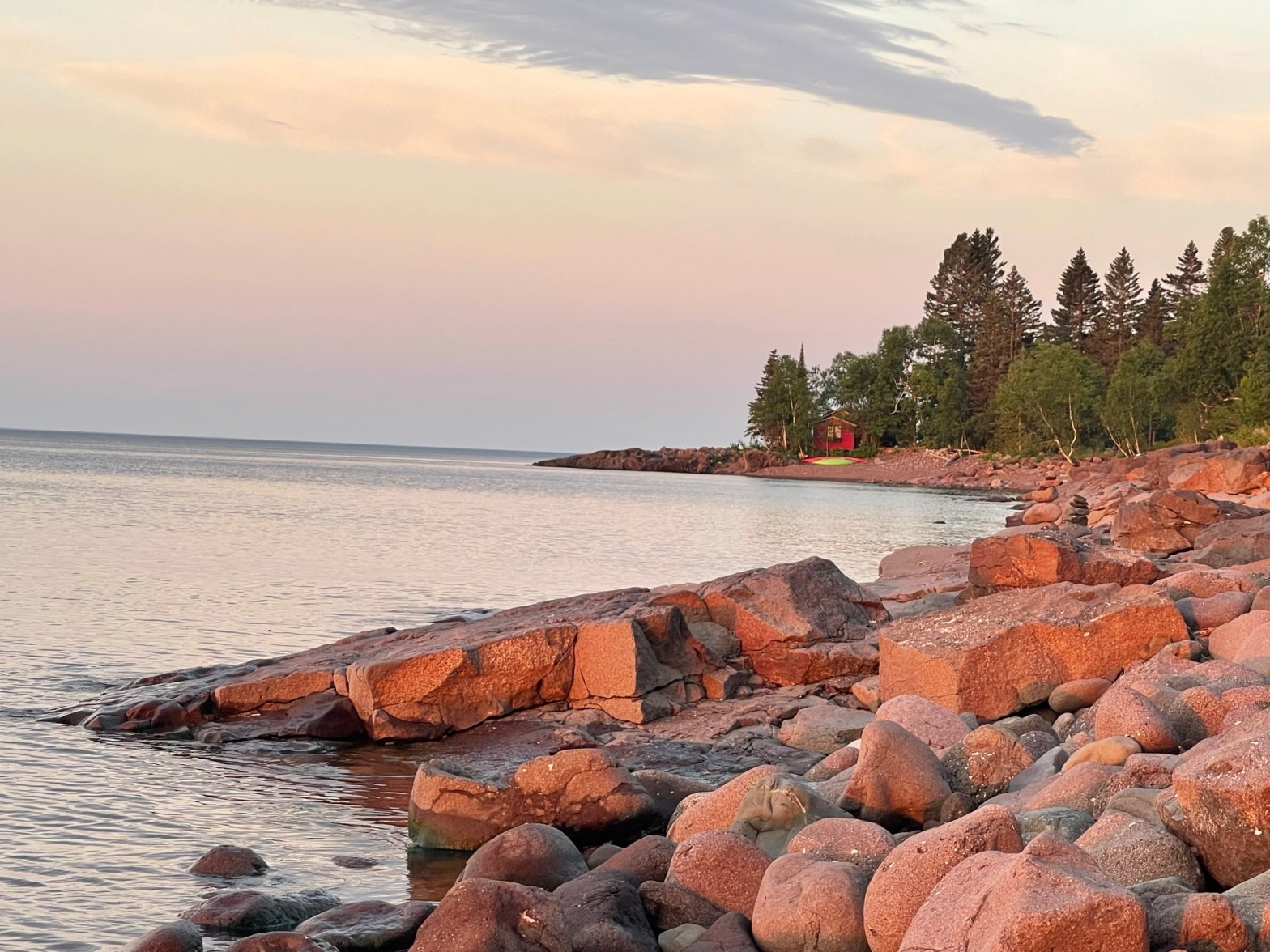 Rocky Shoreline on Lake Superior at the Lutsen Sea Villas.